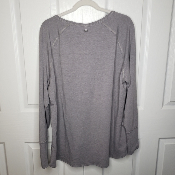 Athleta Hi Low Curved Hem Super Soft Raglan Long Sleeve Crew Neck Top 2X Plus - Picture 5 of 9